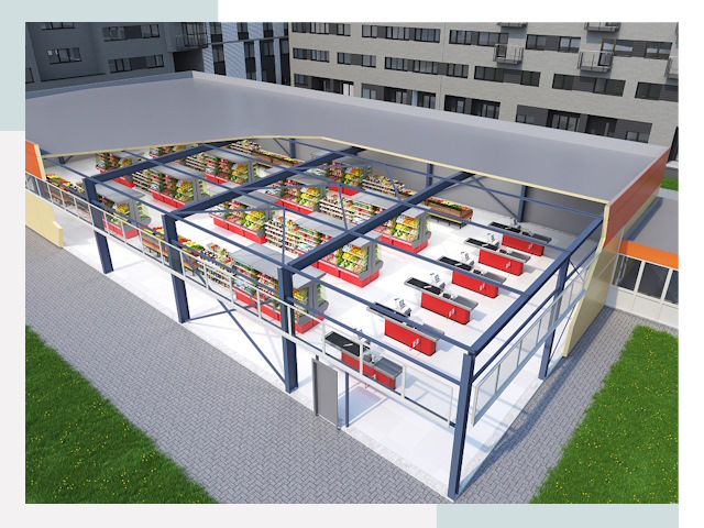 Строительство магазинов в Астрахань от 617 руб. за м²