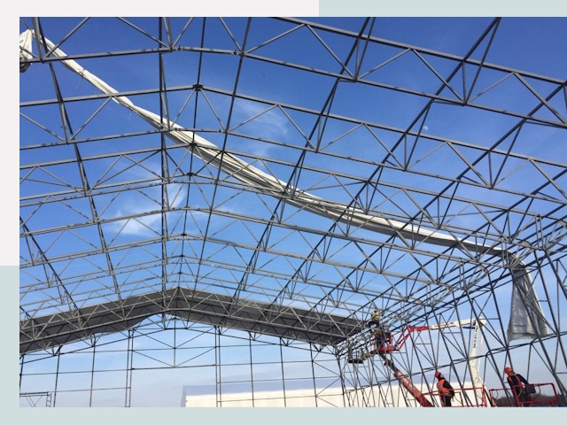 Шатровые ангары от 617 руб. в Астрахани и Астраханской области