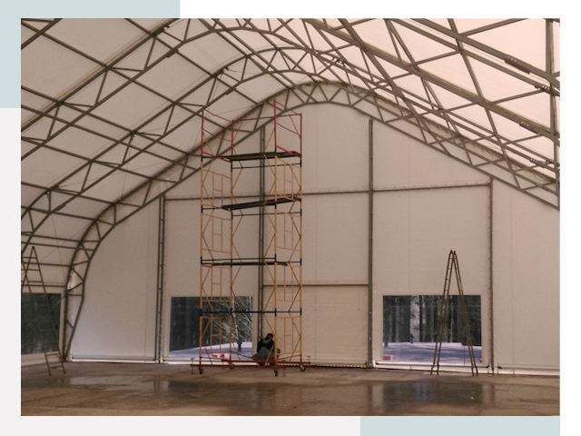 Шатровые ангары в Астрахани